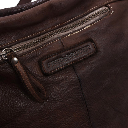 FREDsBRUDER Umhängetasche aus Leder – Braun