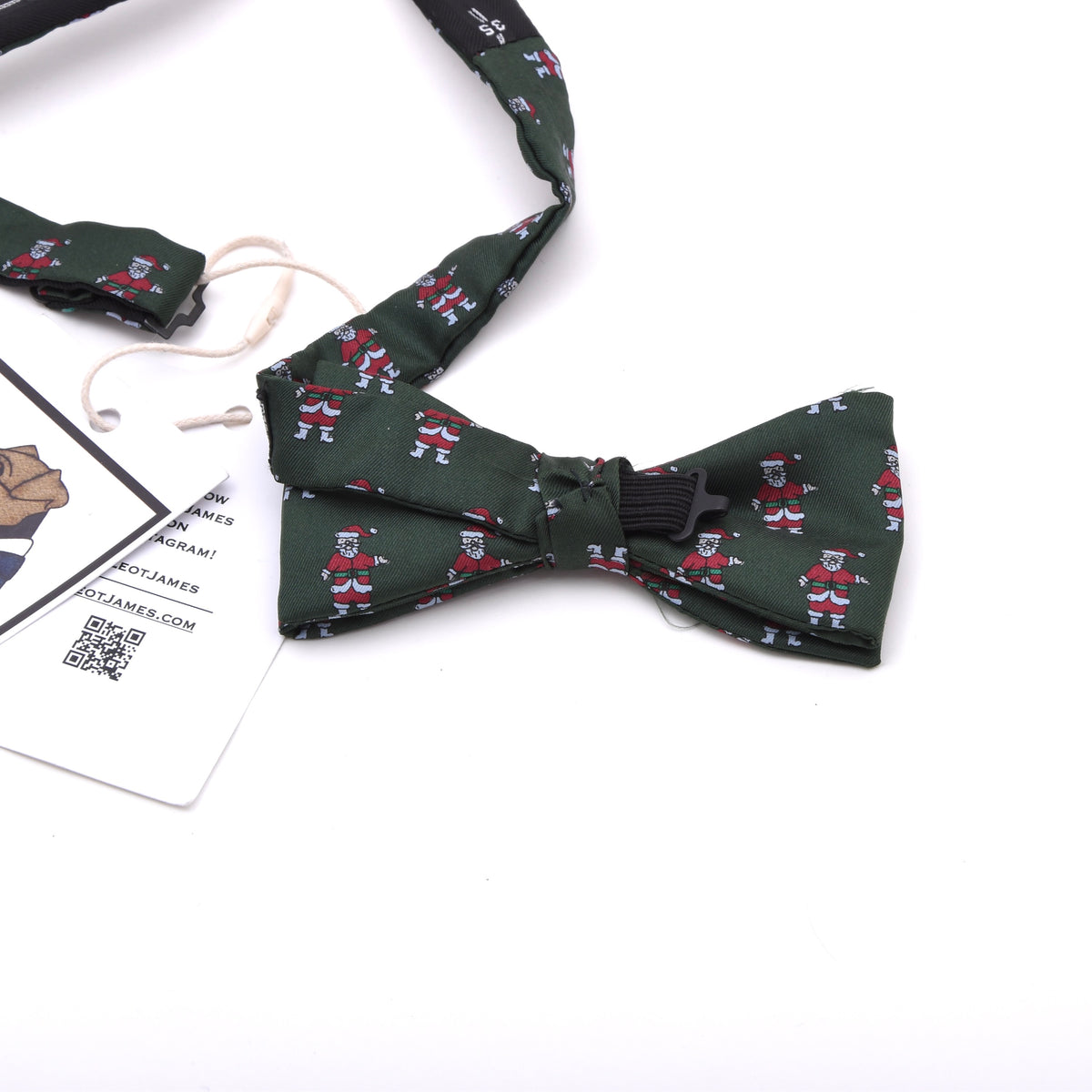Frederick Theak Seide Fliege Made in England – Grün Weihnachtsmann