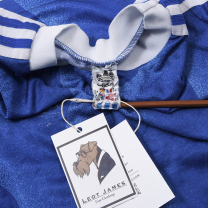 Vintage Adidas Fußballtrikot Größe D 7/8 ca. 51,5cm - Blau