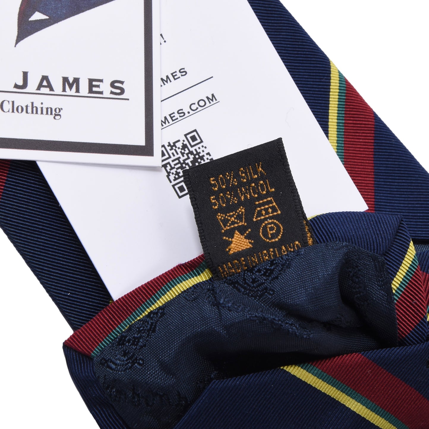 Atkinsons Irish Poplin Silk-Wool Tie ca. 148.5cm/8cm - Stripes