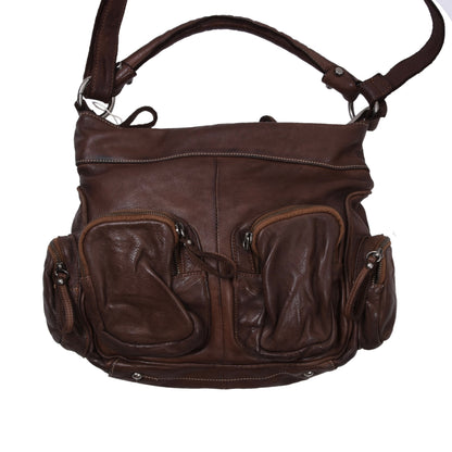 FREDsBRUDER Umhängetasche aus Leder – Braun