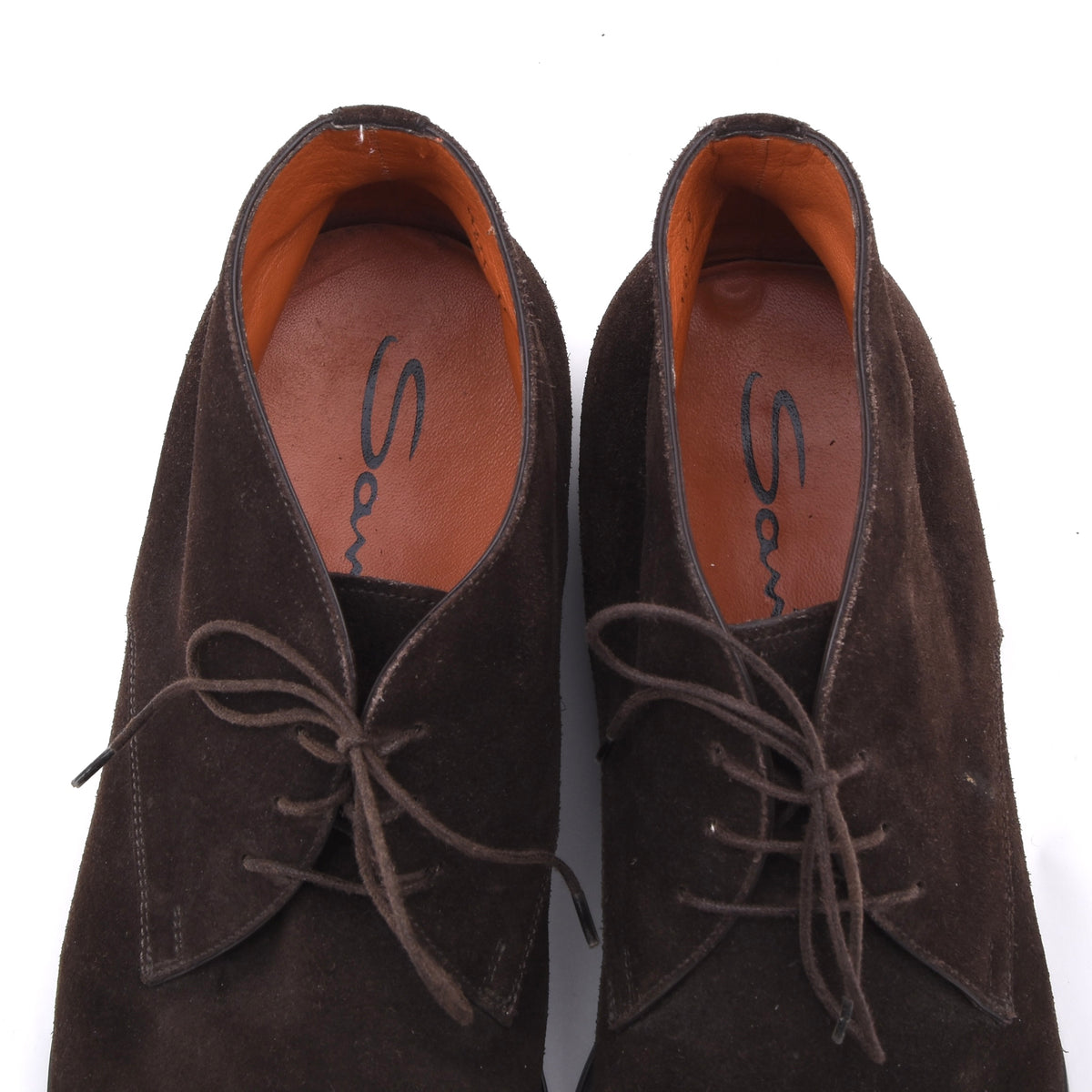Santoni Suede Chukka Boots Size 9 Made in Italy - Brown