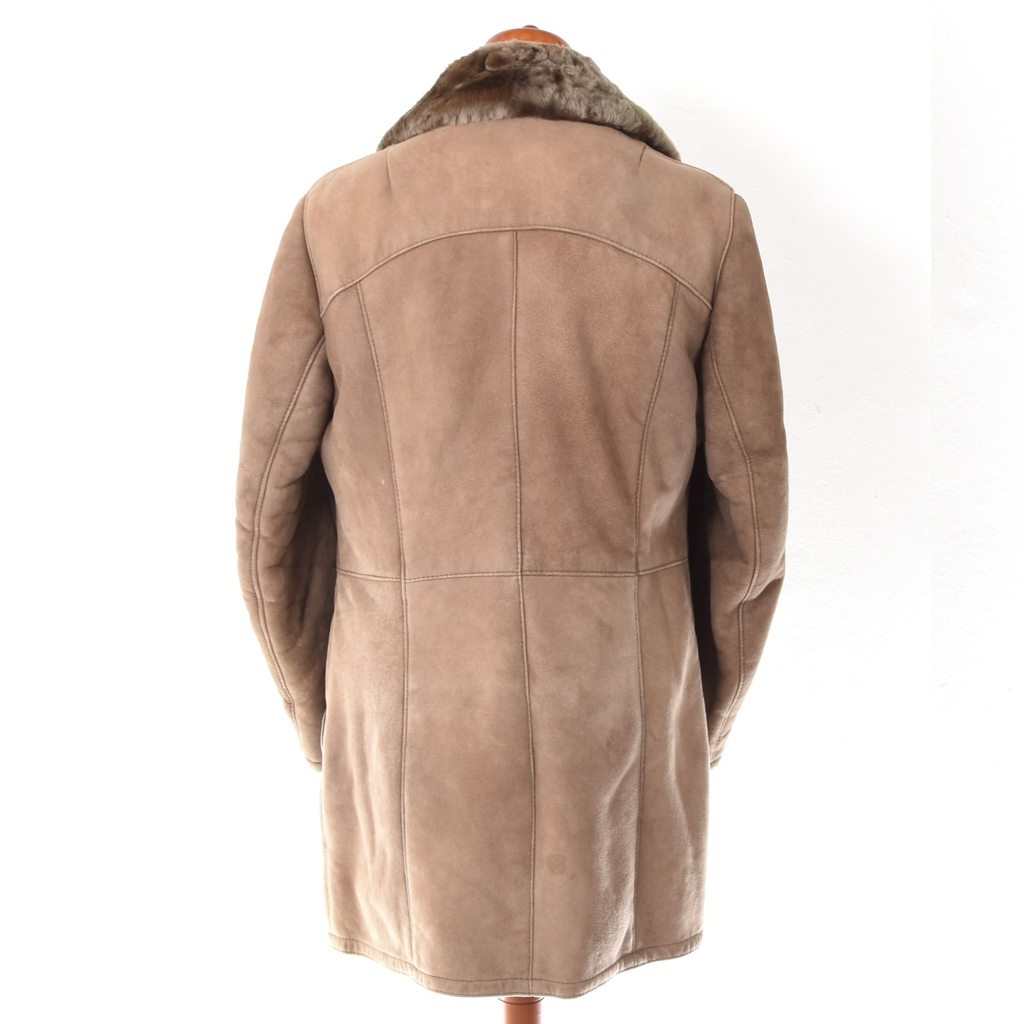 BWS Modell Vintage Shearling Coat Size 48 Chest ca. 54cm - Brown