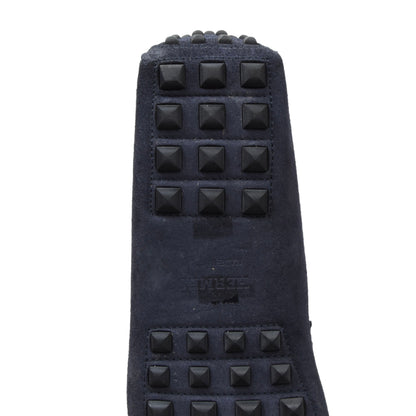 Hermès Paris Suede Driving Loafers Size 42 - Navy Blue