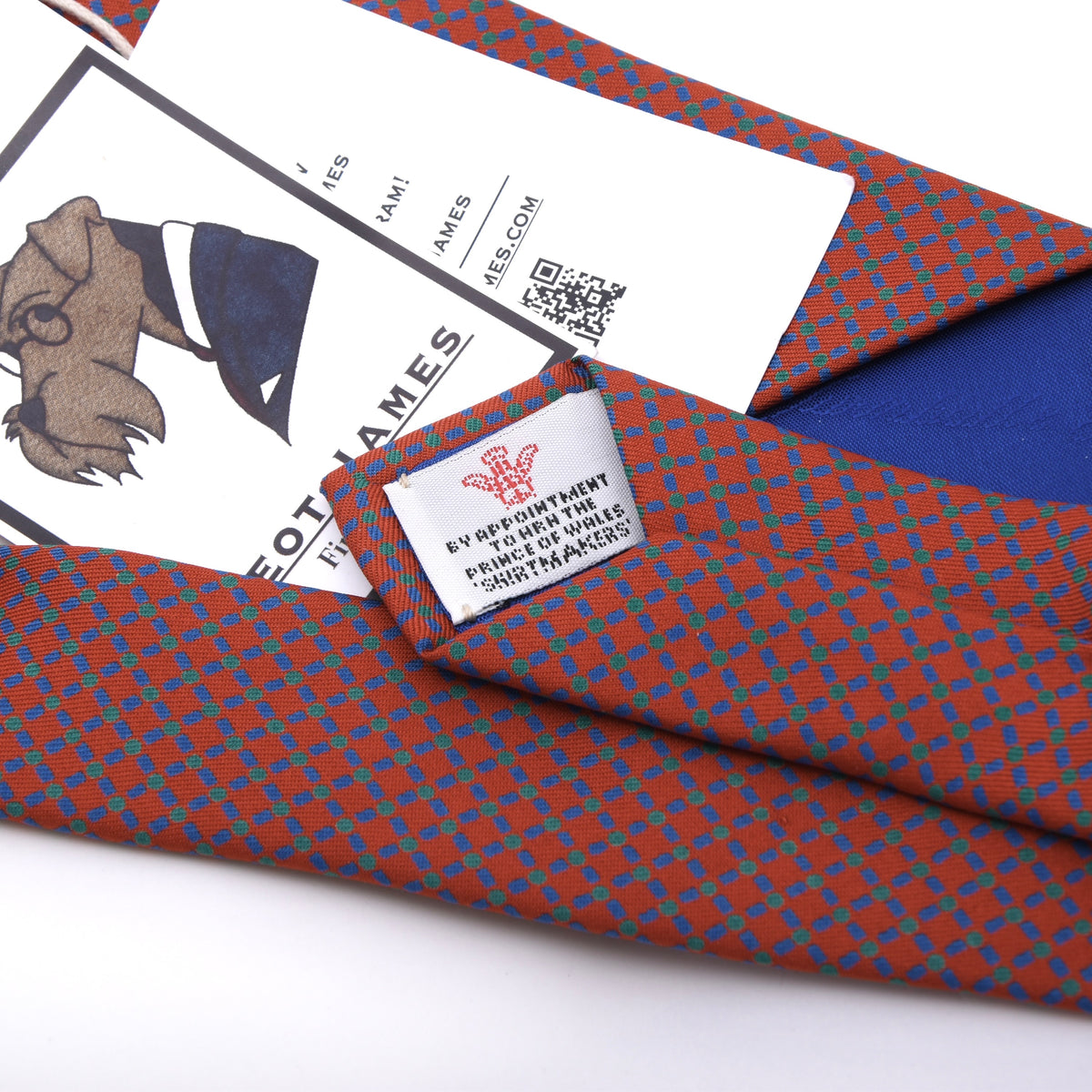 Turnbull & Asser Seide Krawatte Made in England - Rot Diamant