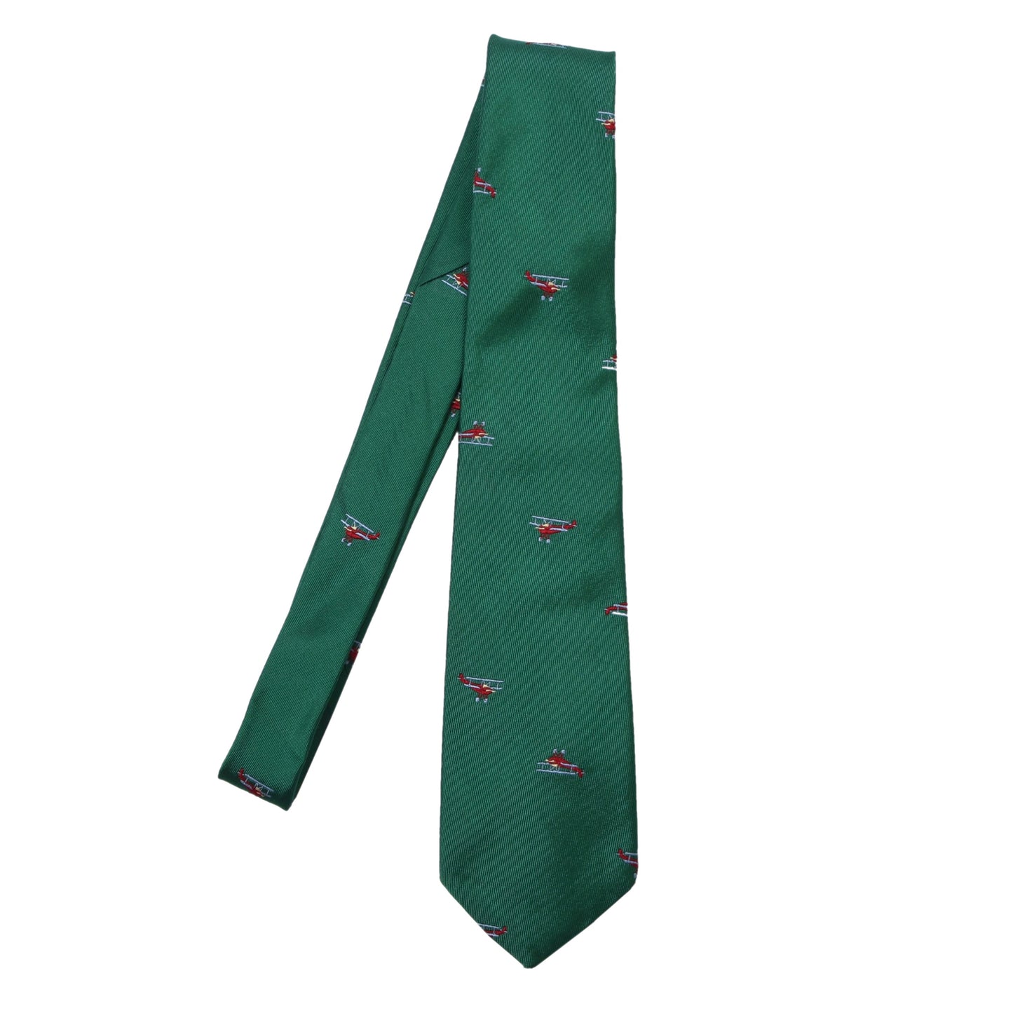 Brühl & Söhne Silk Tie ca. 141.5/8cm - Embroidered Airplanes