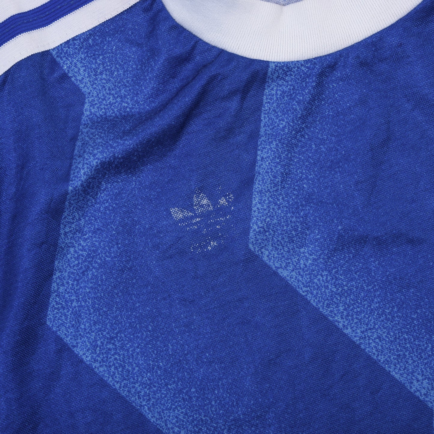 Vintage Adidas Fußballtrikot Größe D 7/8 ca. 51,5cm - Blau