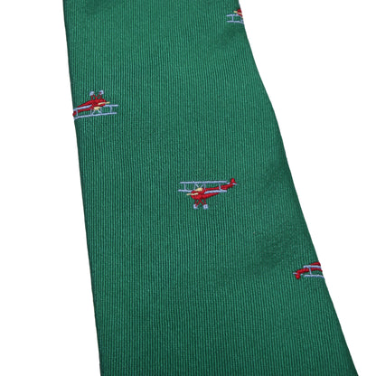 Brühl & Söhne Silk Tie ca. 141.5/8cm - Embroidered Airplanes