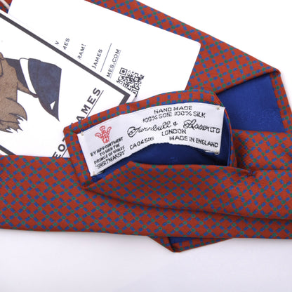 Turnbull & Asser Seide Krawatte Made in England - Rot Diamant