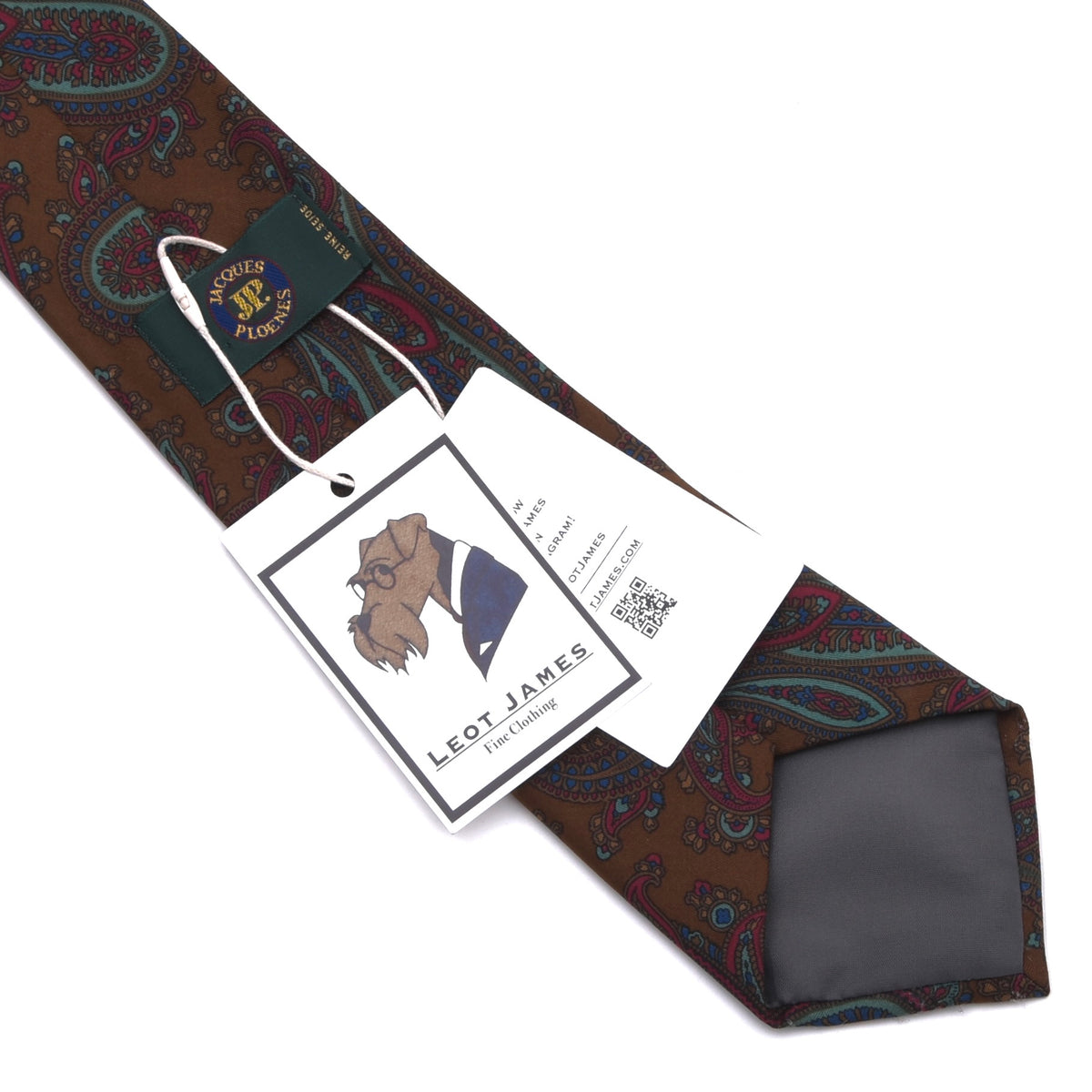 Jacques Ploenes Ancient Madder Seide Krawatte – Braun Paisley