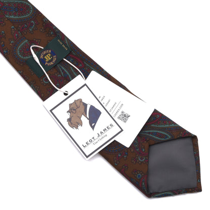 Jacques Ploenes Ancient Madder Seide Krawatte – Braun Paisley