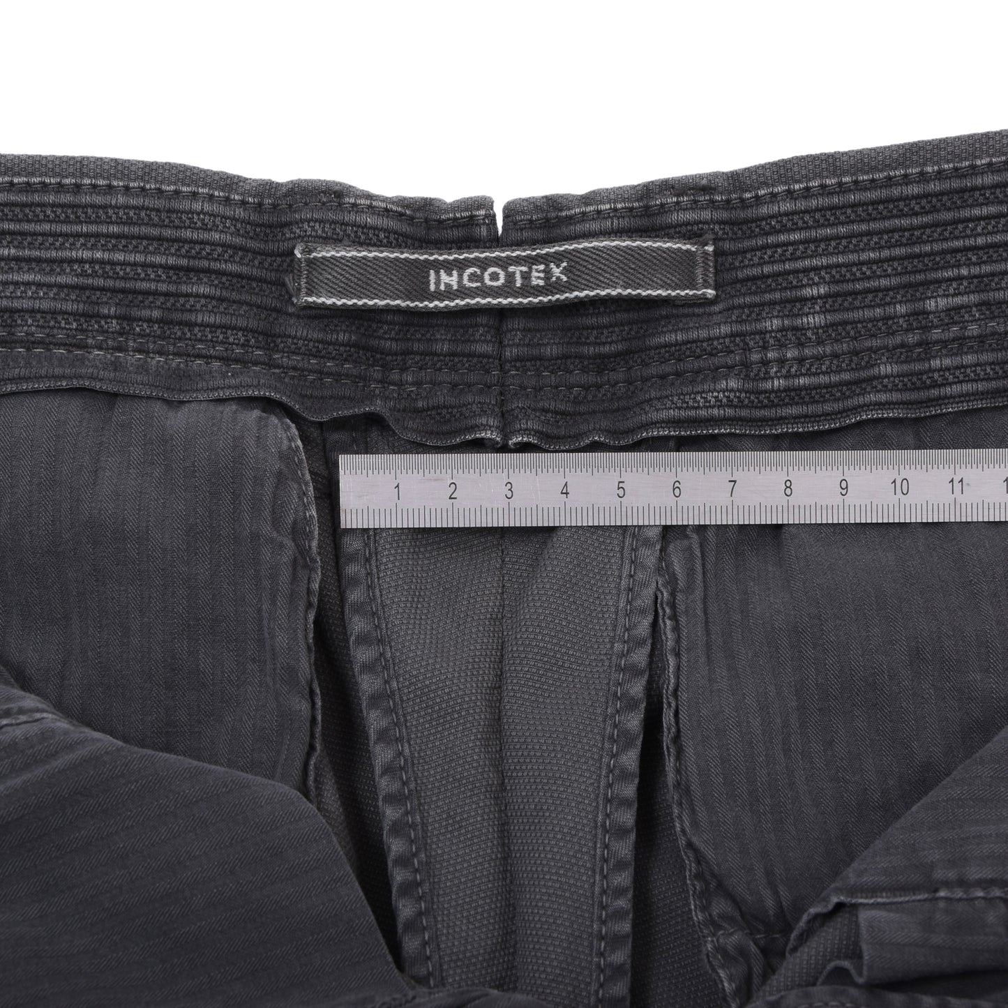 Incotex Hose/Chinos, Größe W32, Slim Fit, ca. 40,5 cm - Grau