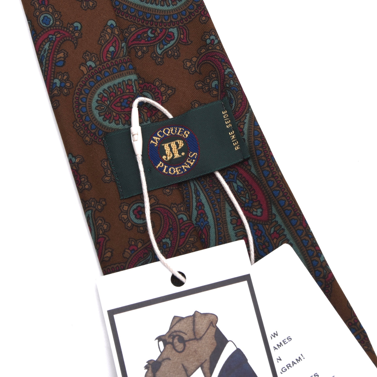 Jacques Ploenes Ancient Madder Seide Krawatte – Braun Paisley