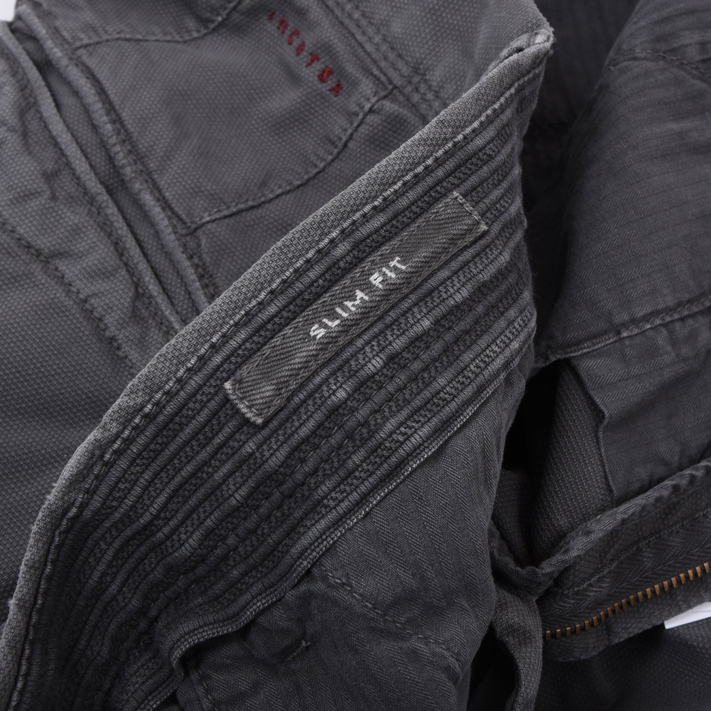 Incotex Hose/Chinos, Größe W32, Slim Fit, ca. 40,5 cm - Grau