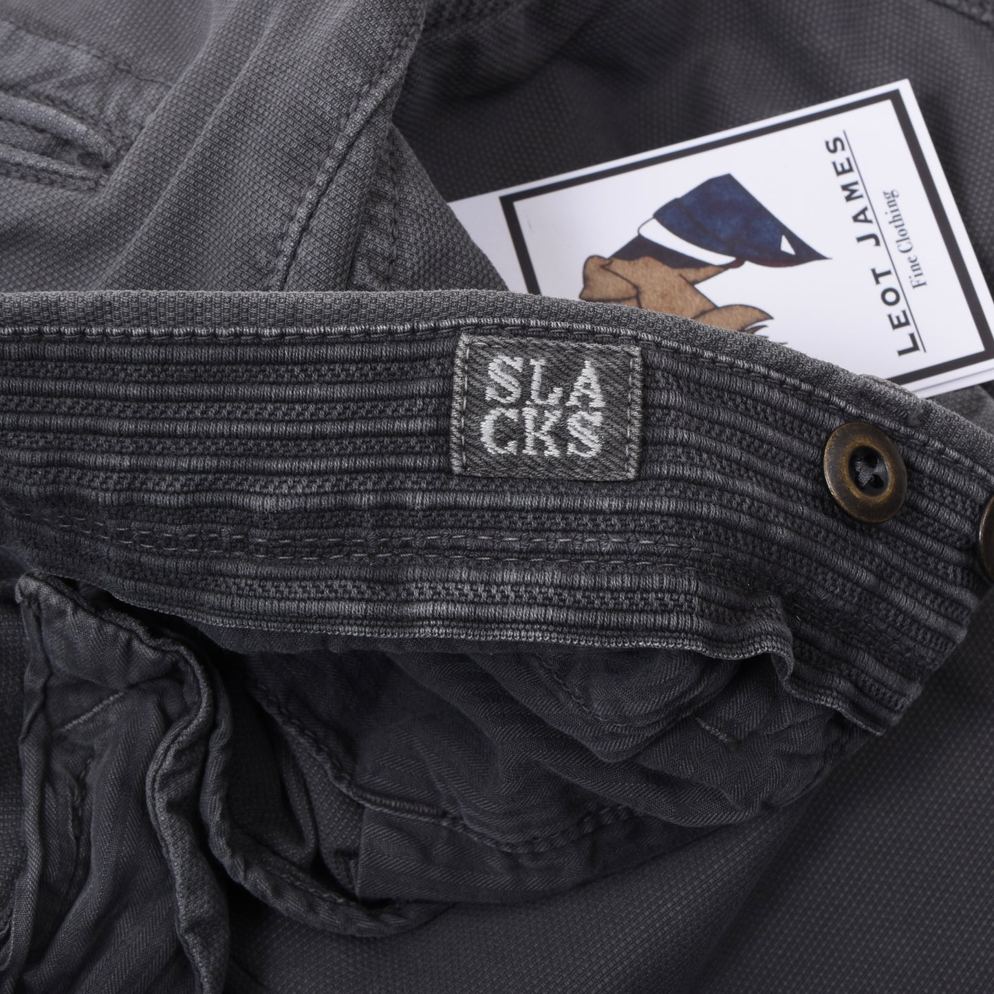 Incotex Hose/Chinos, Größe W32, Slim Fit, ca. 40,5 cm - Grau