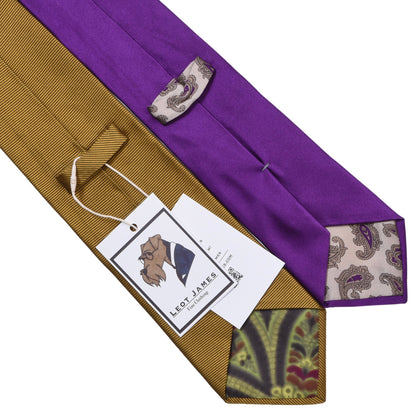 Etro Milano 2x Ties ca. 149cm/8-9.5cm - Gold/Purple
