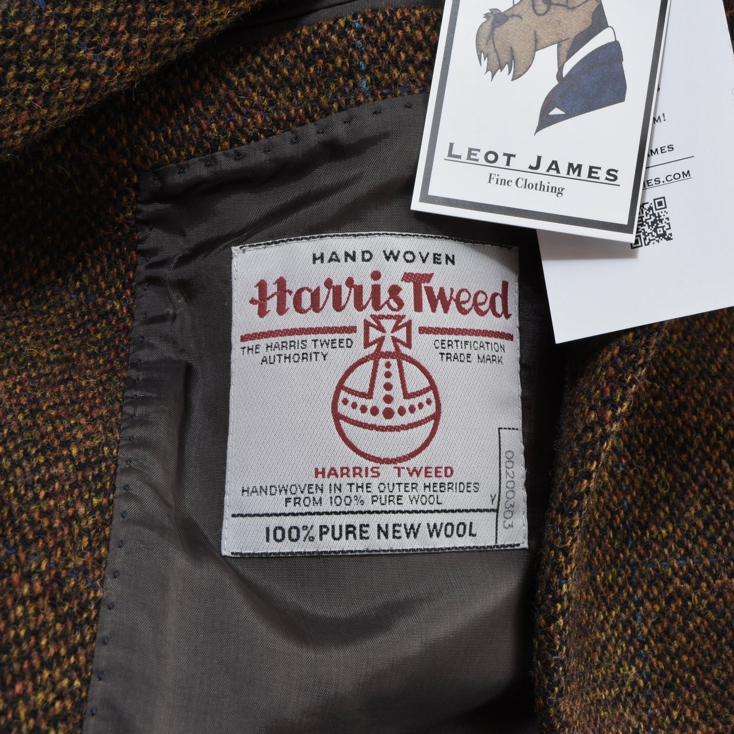 Westbury Harris Tweed Jacket Size 27/54S ca. 60cm - Brown