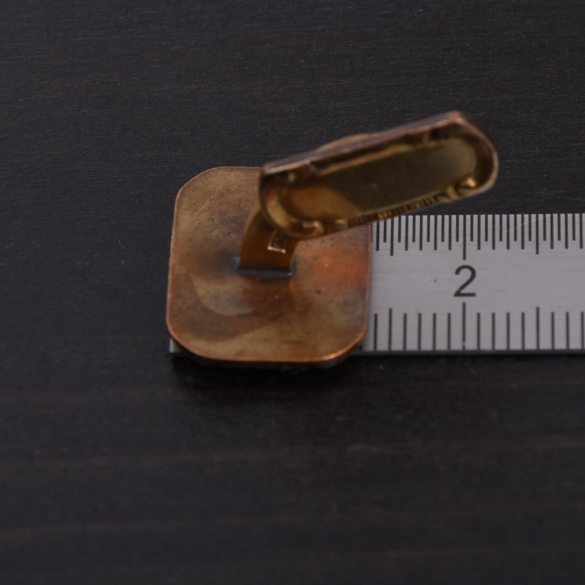 Vintage Manschettenknöpfe mit Guillochierung Amerikaner Doublé – Gold