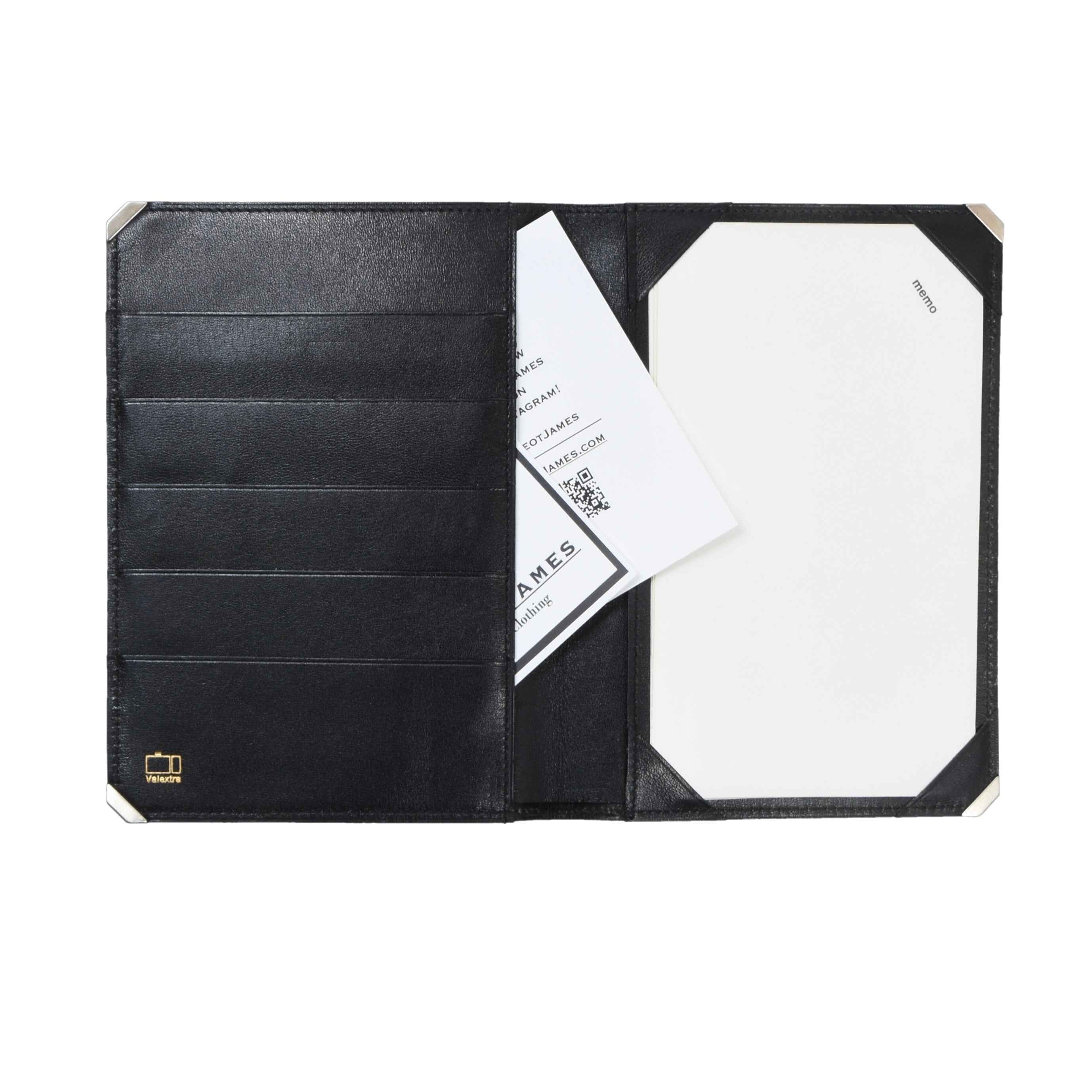 NOS Valextra Milano Breast Wallet with Notepad - Black – Leot James