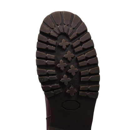 Wool-Lined Leather Boots Size 45 - Brown