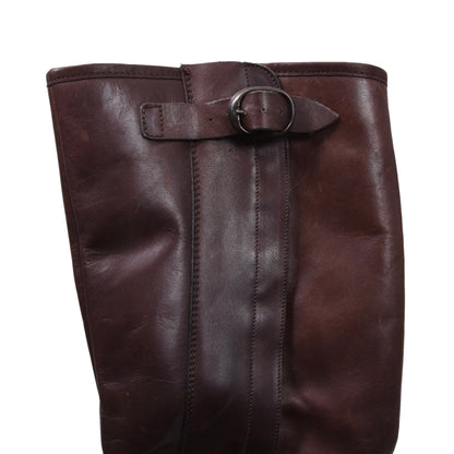 Wool-Lined Leather Boots Size 45 - Brown