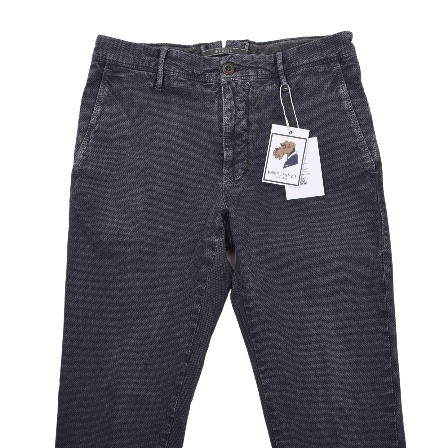 Incotex Hose/Chinos, Größe W31, Slim Fit, ca. 39,5 cm, Blau-Grau