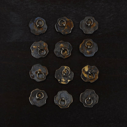 12x .800 Silver Trachten Buttons ca. 26.69g - Hunting Motif