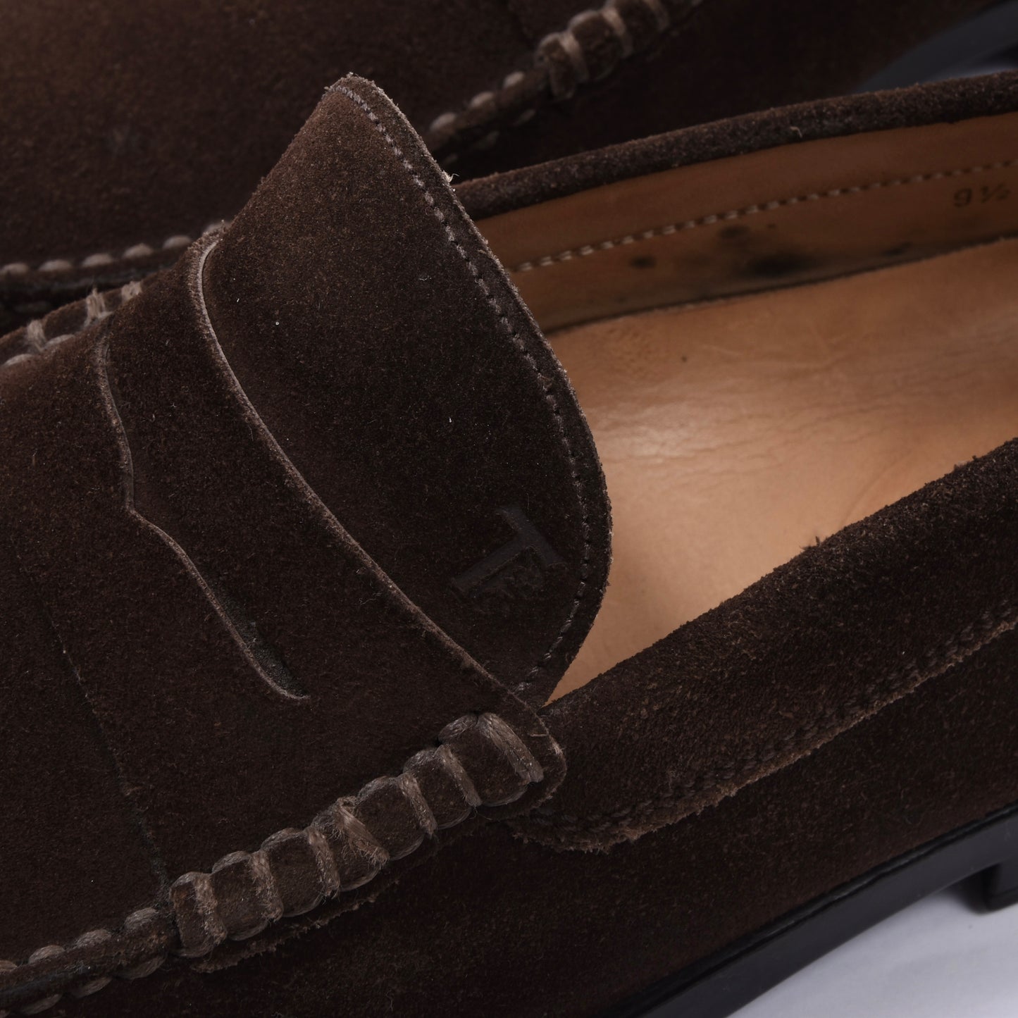 Tod's Suede Loafers Size US 9 1/2 - Chocolate Brown