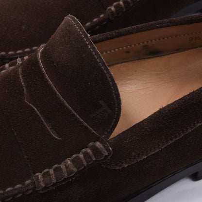 Tod's Suede Loafers Size US 9 1/2 - Chocolate Brown