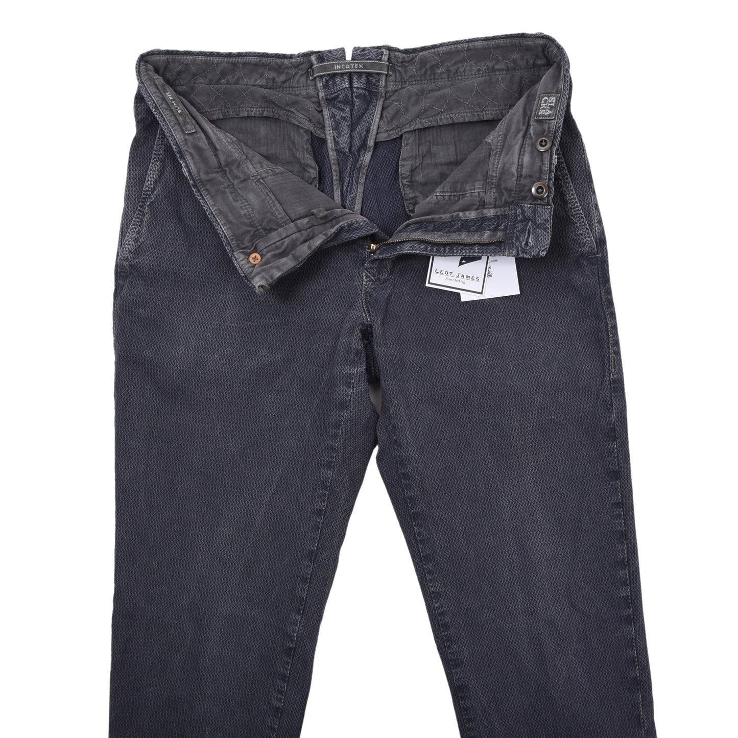 Incotex Hose/Chinos, Größe W31, Slim Fit, ca. 39,5 cm, Blau-Grau