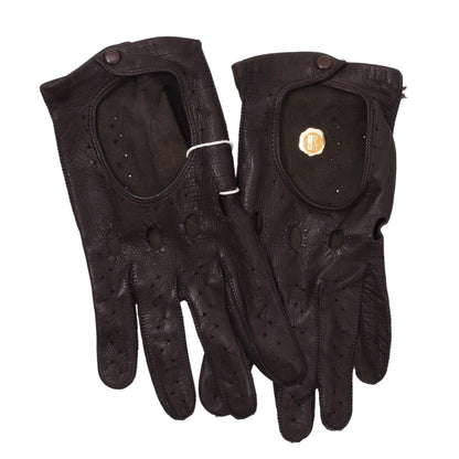 Vintage Leder Autofahrerhandschuhe Größe 9 1/2 ca. 10cm
