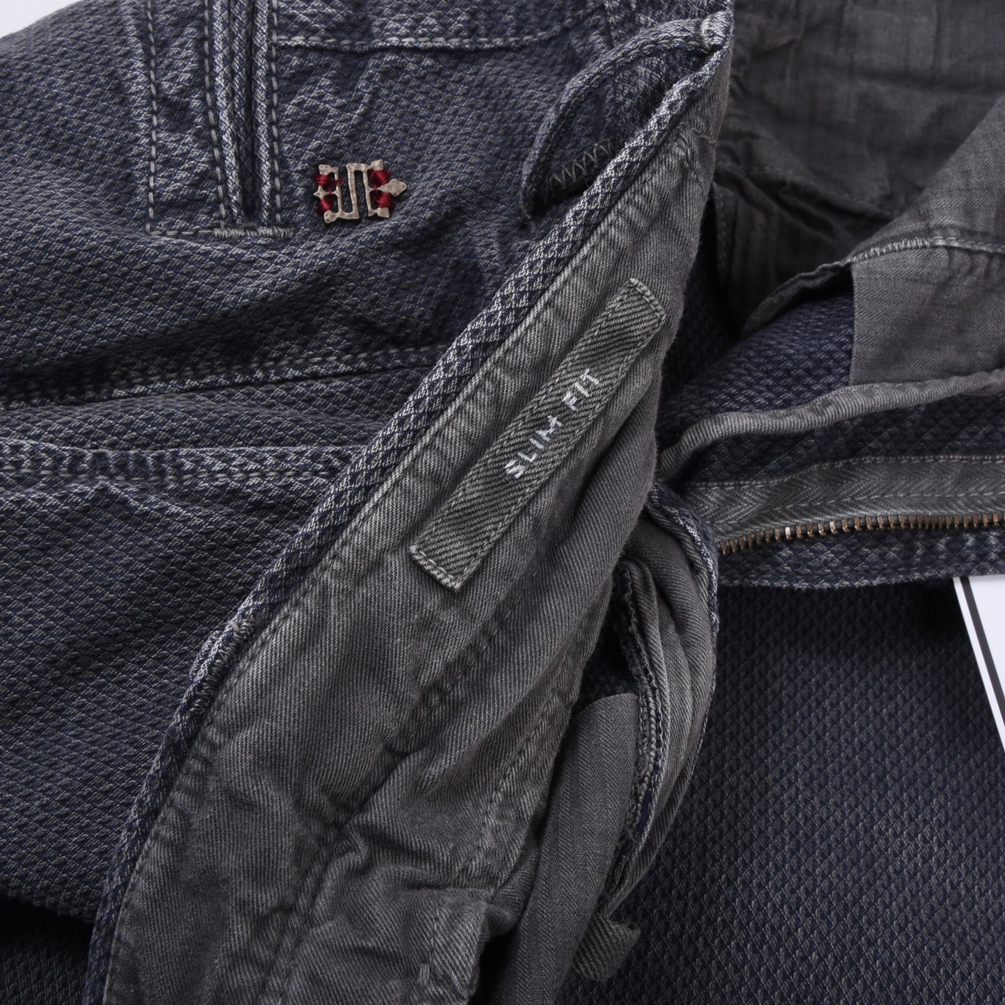 Incotex Hose/Chinos, Größe W31, Slim Fit, ca. 39,5 cm, Blau-Grau