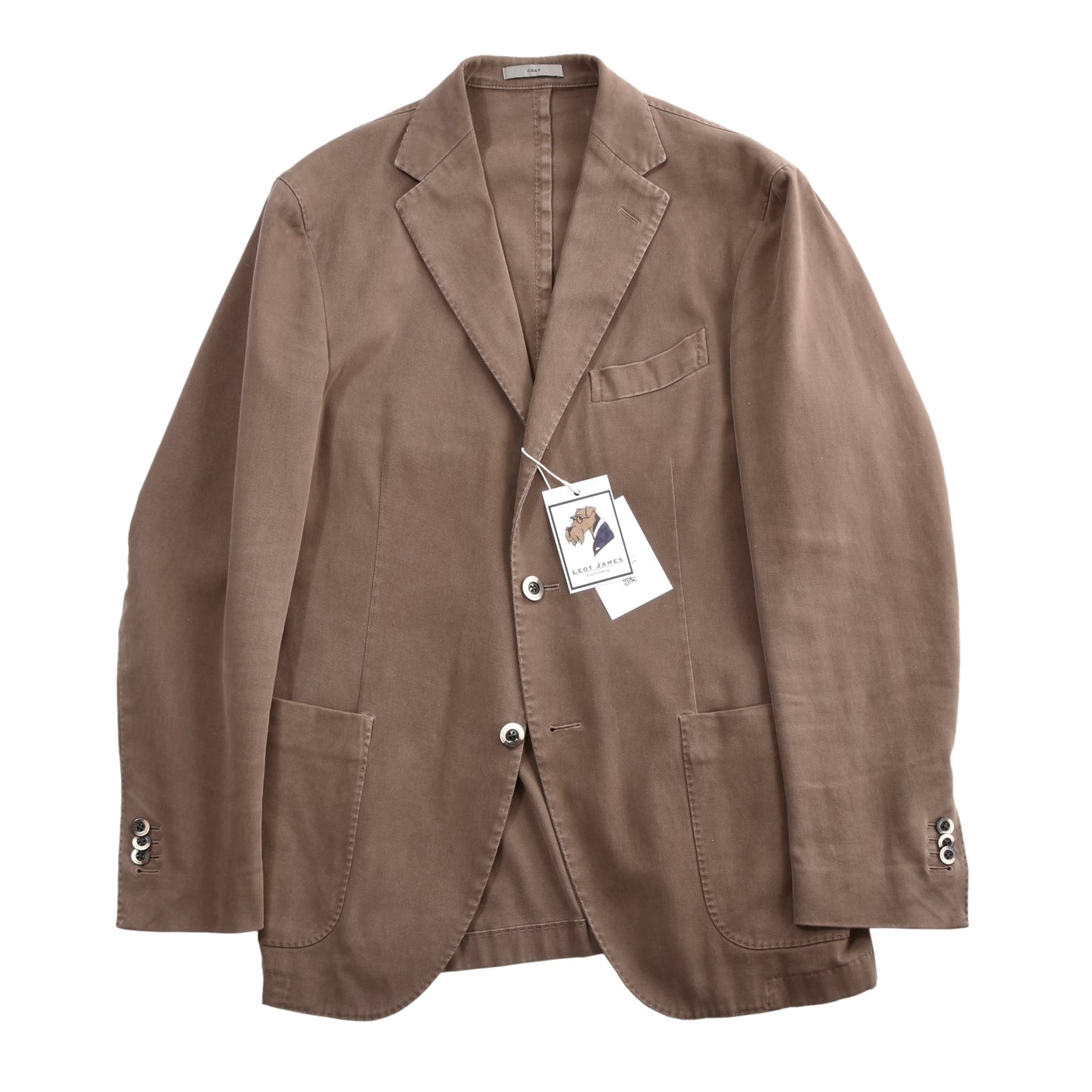 Boglioli COAT Cotton Jacket Size 48 Chest ca. 52.5cm - Brown