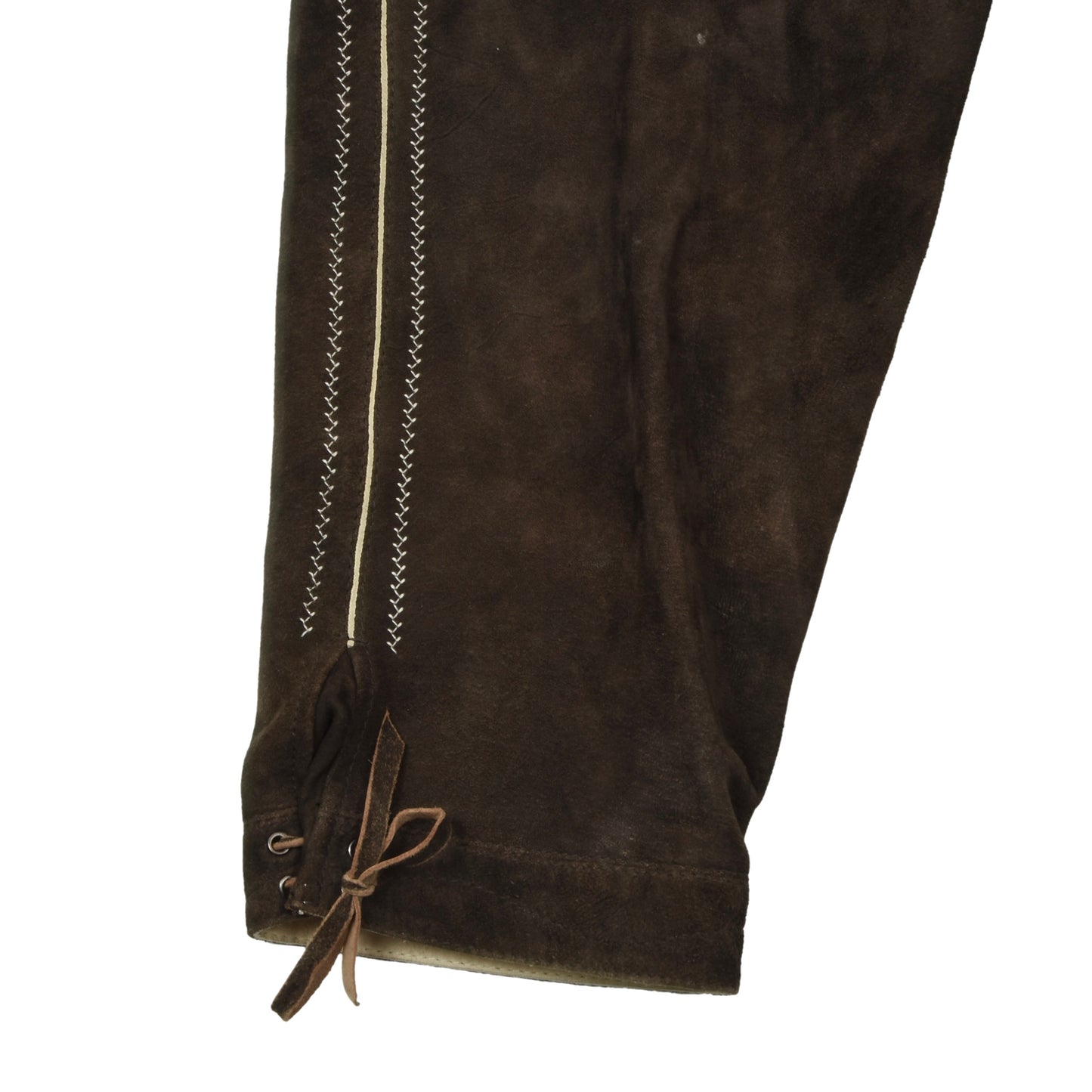 Almsach Classic Knee-Length Lederhose Size 52 - Dark Brown