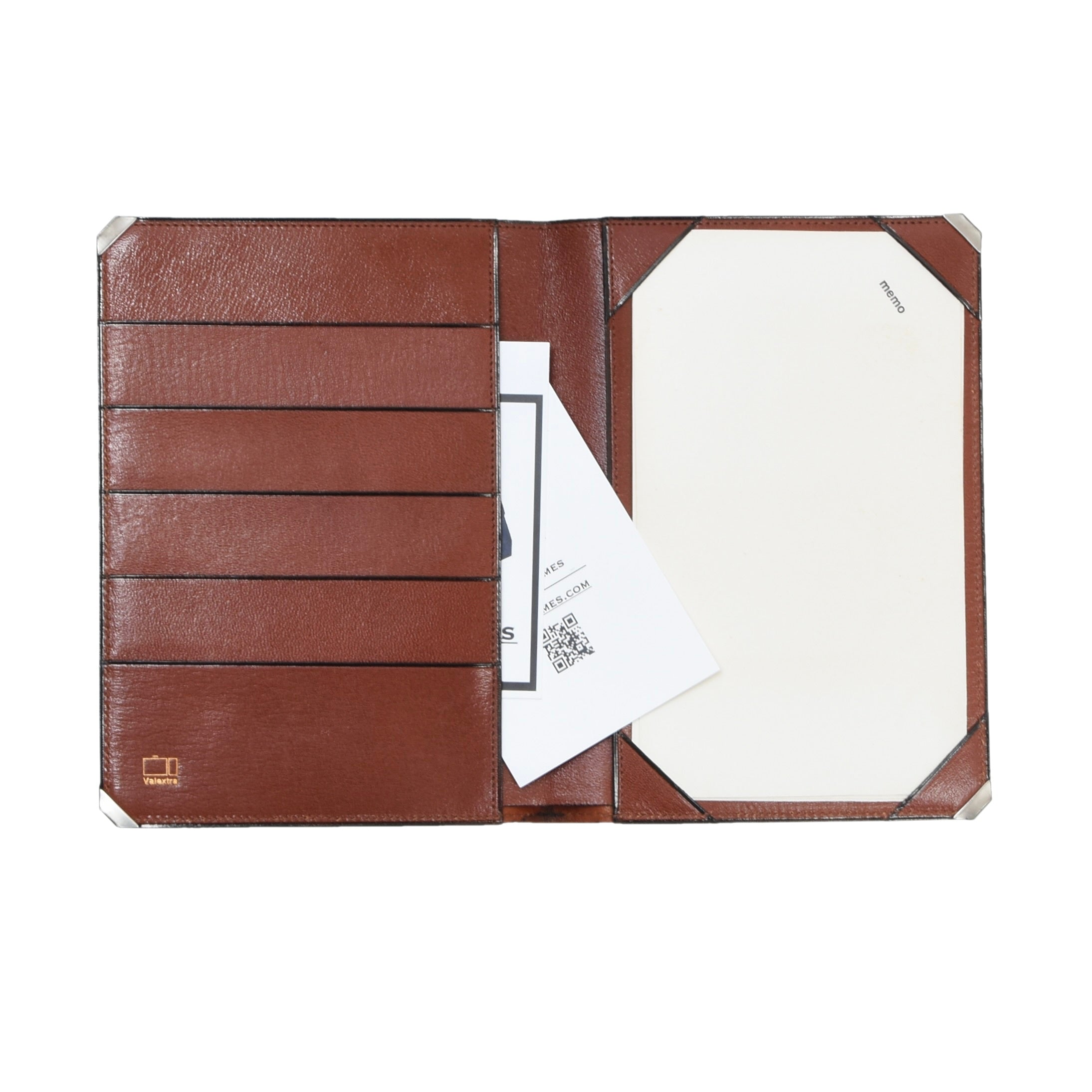 NOS Valextra Milano Breast Wallet with Notepad - Cognac Brown – Leot James