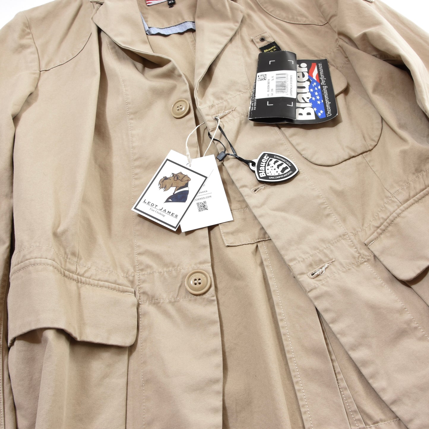 NWT Blauer USA Cotton Jacket Size XL ca. 53.5cm - Tan