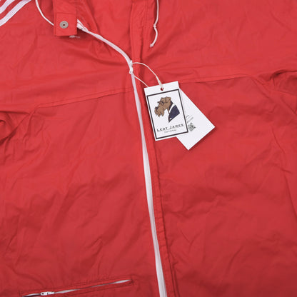 Vintage Adidas Nylon Regenjacke Größe 168 Made in France ca. 50,5cm - Rot