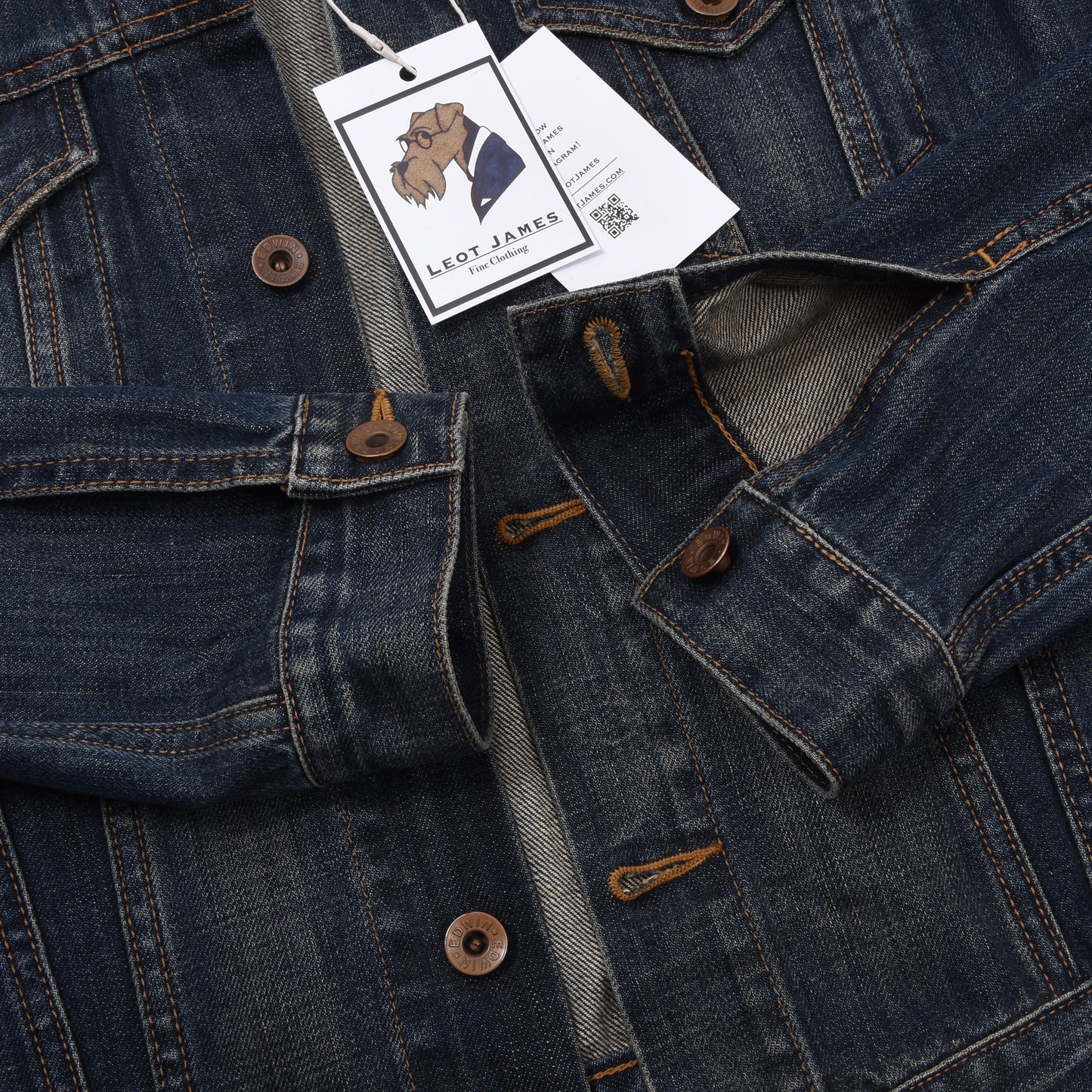 Edwin „Buddy Jacket“ Jeansjacke, Größe S, ca. 50 cm – Blau