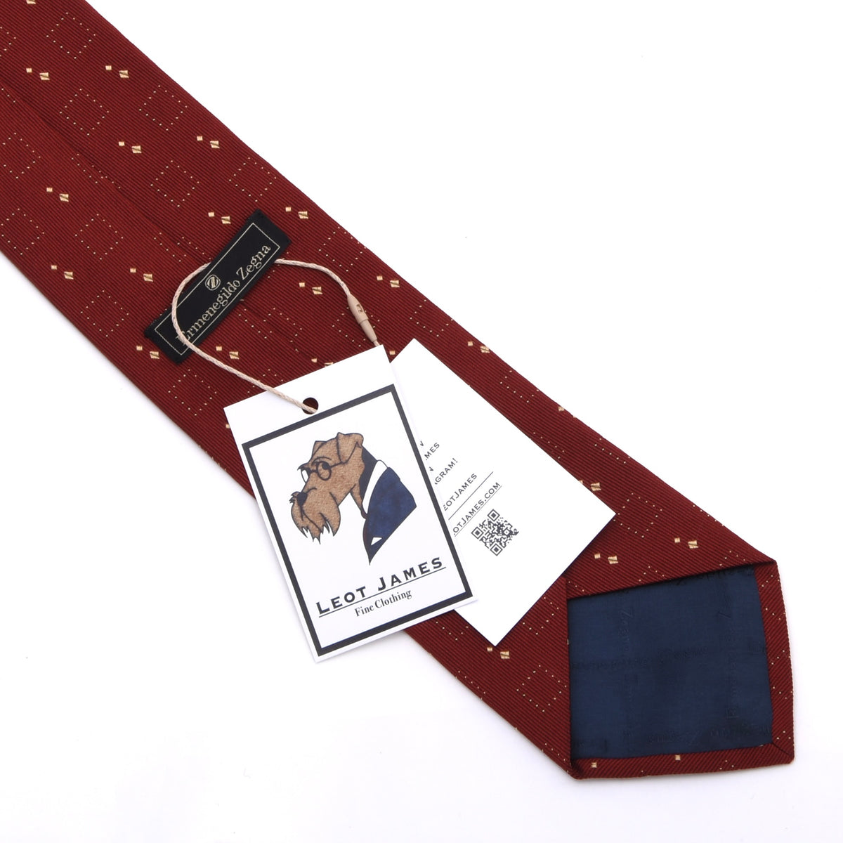 Ermenegildo Zegna Seide Krawatte Made in Italy - Rot/Gold