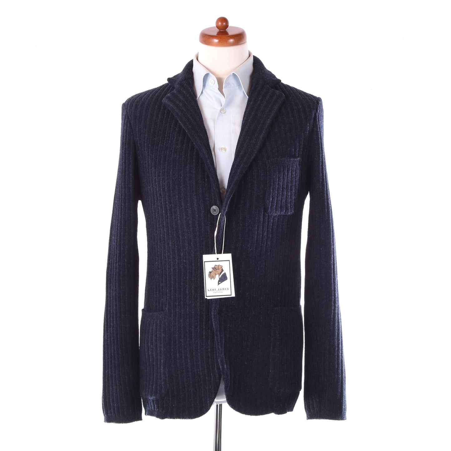 Gran Sasso Sartorial Wool Jacket/Cardigan Size 52 ca. 51cm - Navy