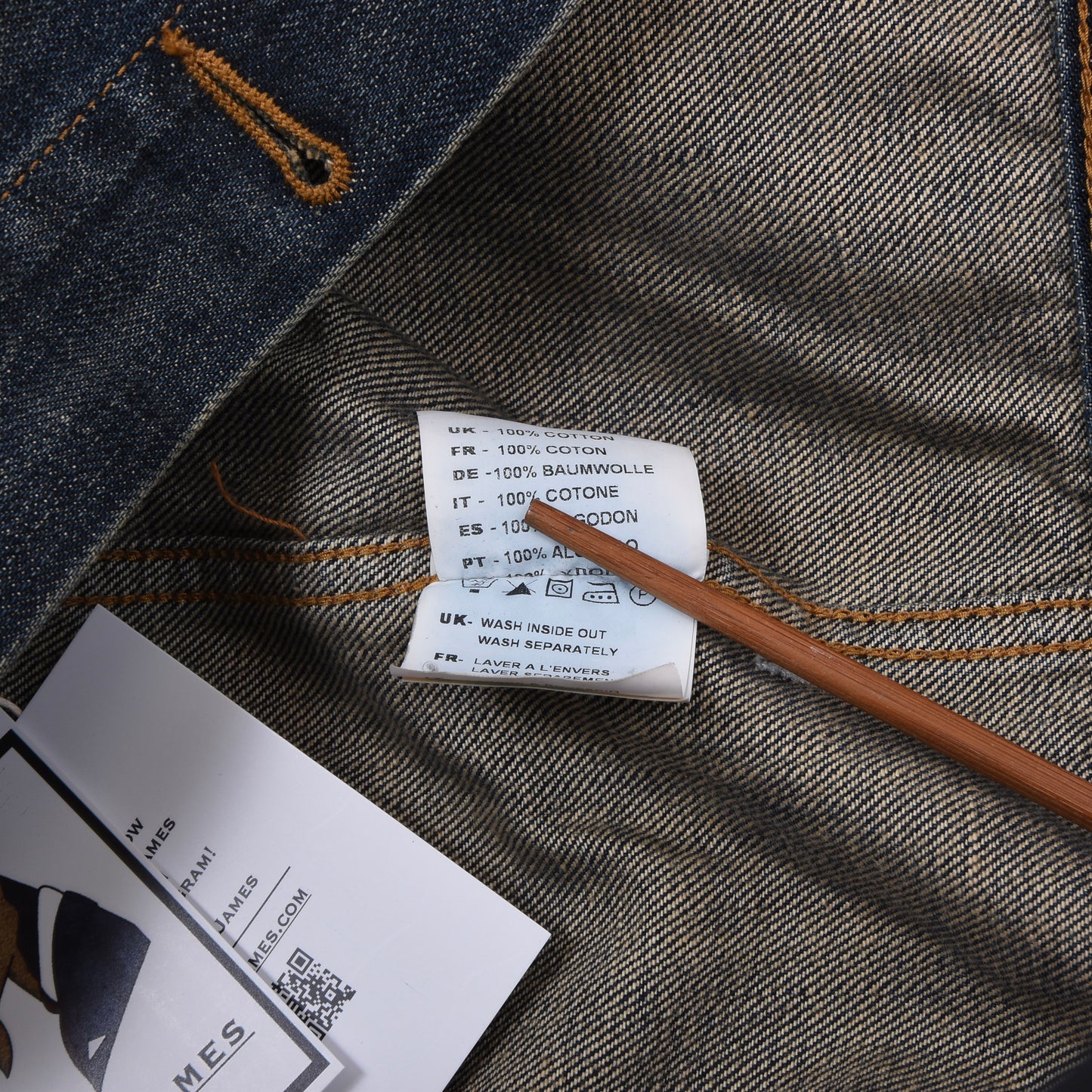 Edwin „Buddy Jacket“ Jeansjacke, Größe S, ca. 50 cm – Blau