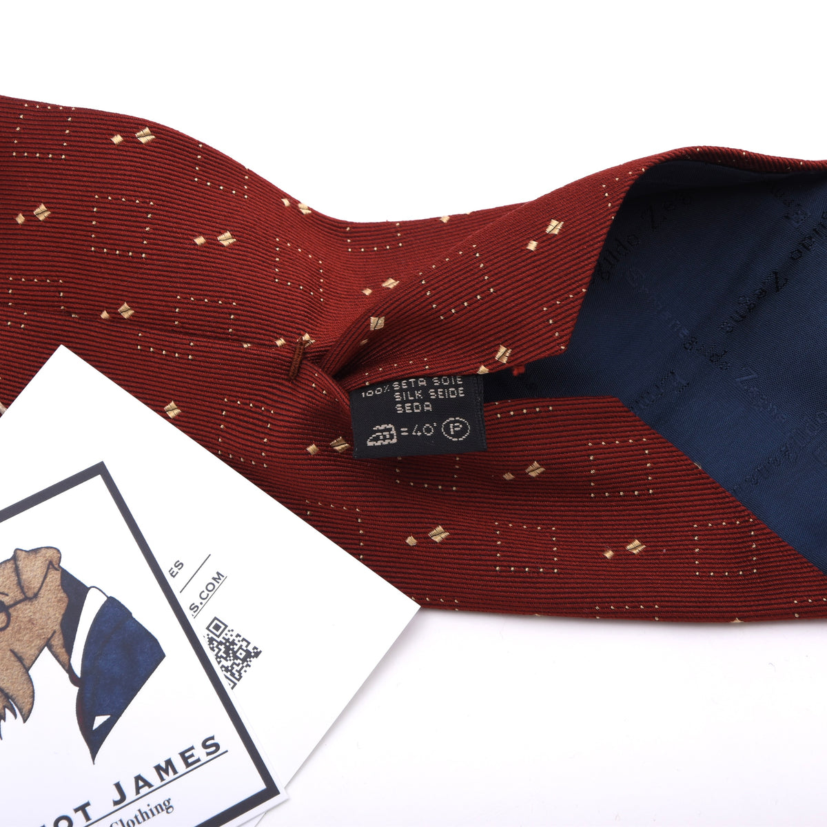 Ermenegildo Zegna Seide Krawatte Made in Italy - Rot/Gold