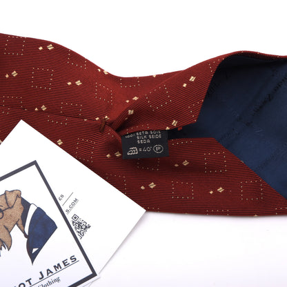 Ermenegildo Zegna Seide Krawatte Made in Italy - Rot/Gold