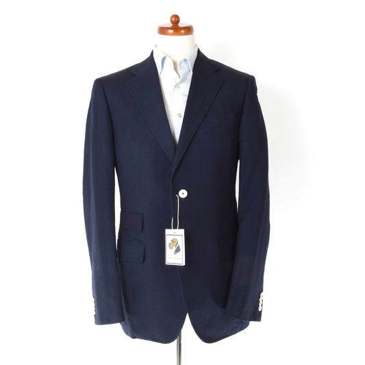 Tombolini Wool-Linen Jacket Size 52 ca. 53cm - Navy Blue