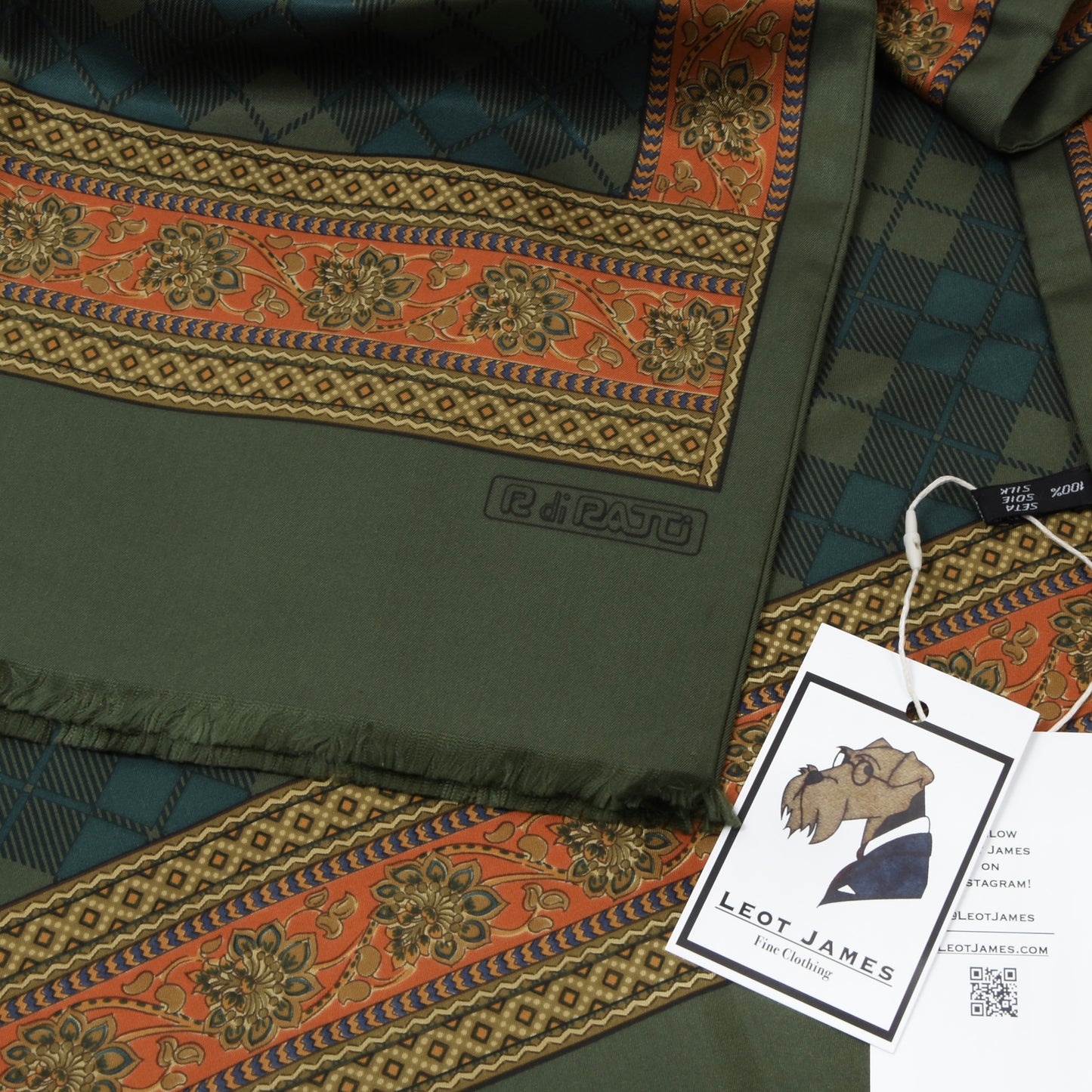 R di Ratti 100% Silk Dress Scarf ca. 176cm - Paisley