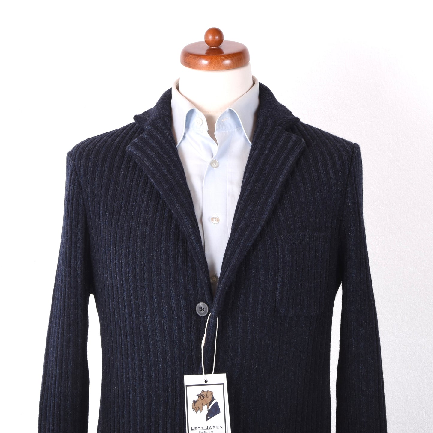 Gran Sasso Sartorial Wool Jacket/Cardigan Size 52 ca. 51cm - Navy