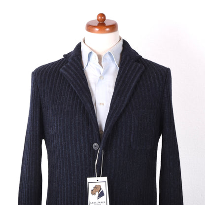Gran Sasso Sartorial Wool Jacket/Cardigan Size 52 ca. 51cm - Navy