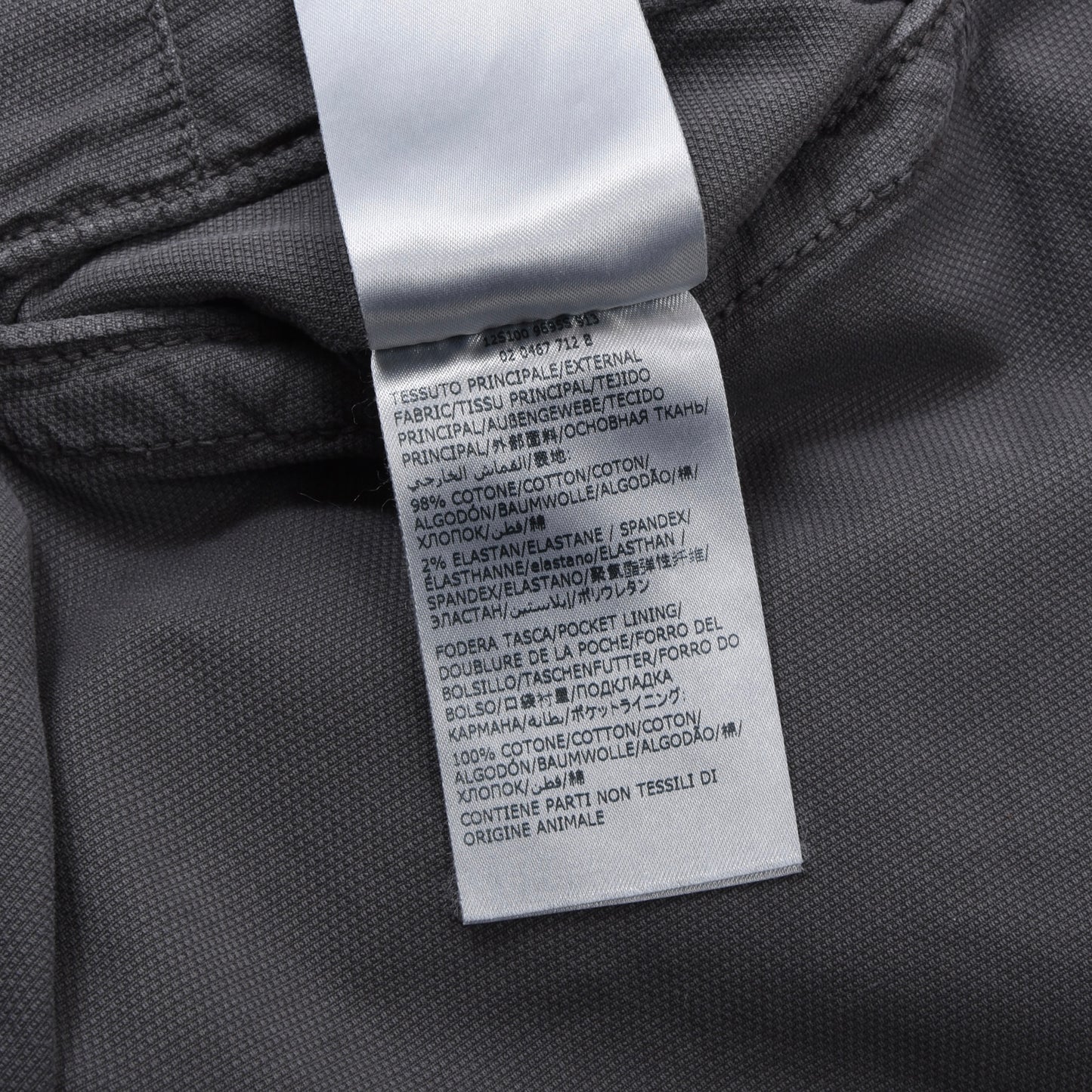 Incotex Hose/Chinos, Größe W32, Slim Fit, ca. 40,5 cm - Grau