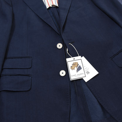 Tombolini Wool-Linen Jacket Size 52 ca. 53cm - Navy Blue