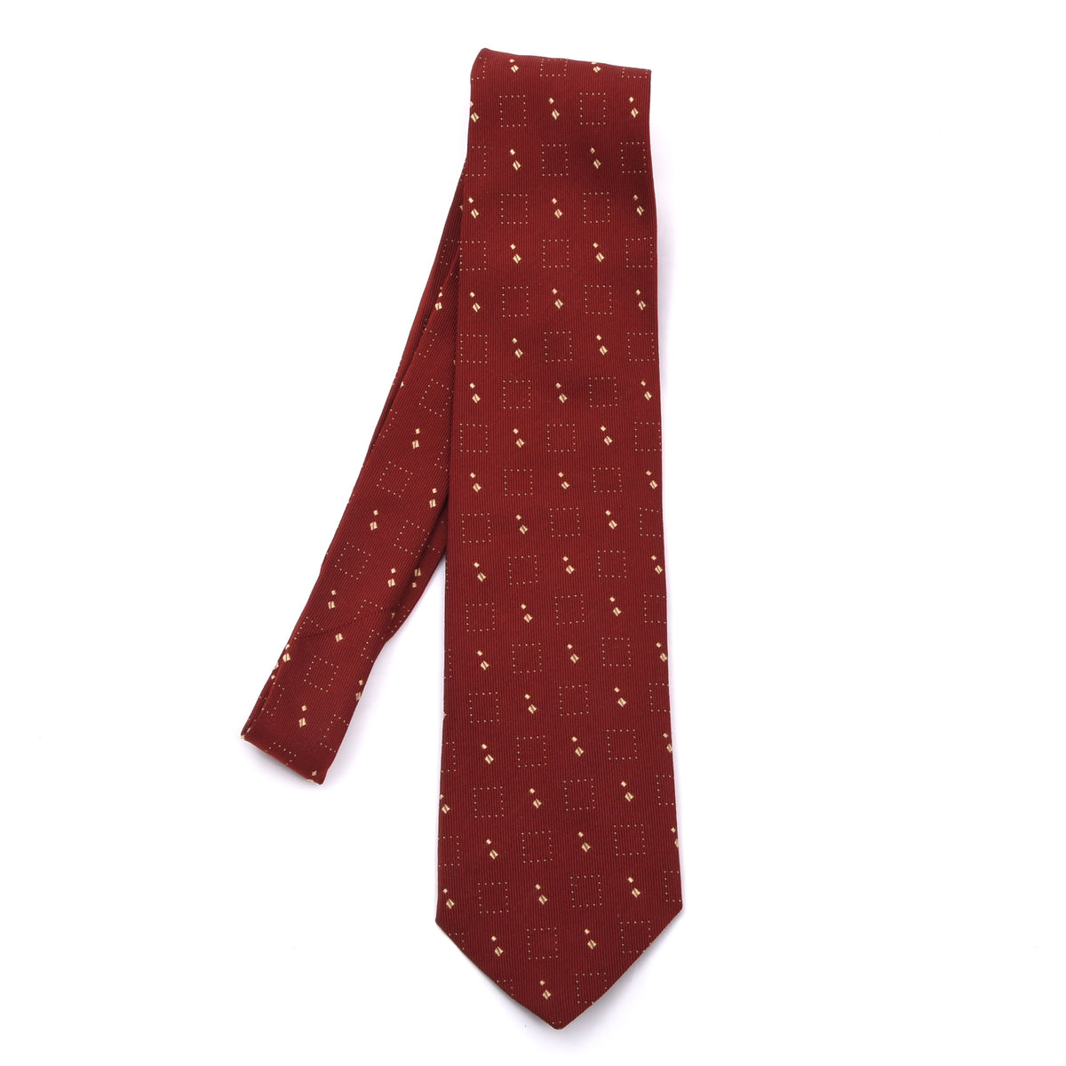 Ermenegildo Zegna Seide Krawatte Made in Italy - Rot/Gold